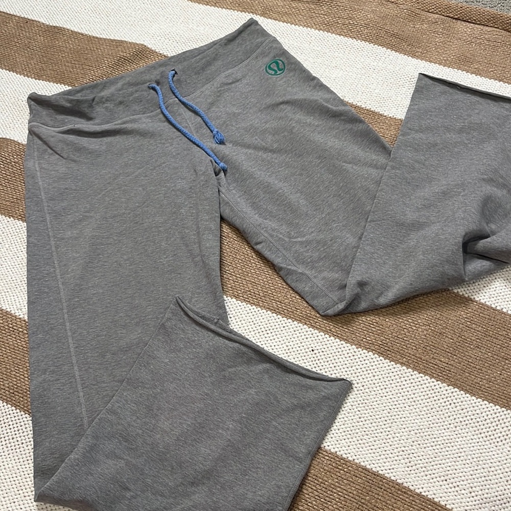 lululemon athletica Gray Track Pants with Blue Drawstring